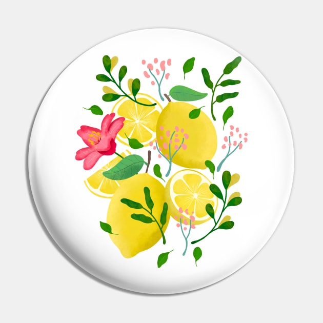 Lemon Botanical Pin by Tebscooler