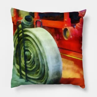 Coiled Hose on Fire Truck Pillow