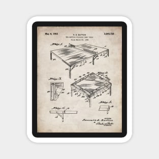Table Tennis Patent - Tennis Art - Antique Magnet