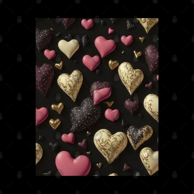 Chocolate hearts pattern by TheDesigNook