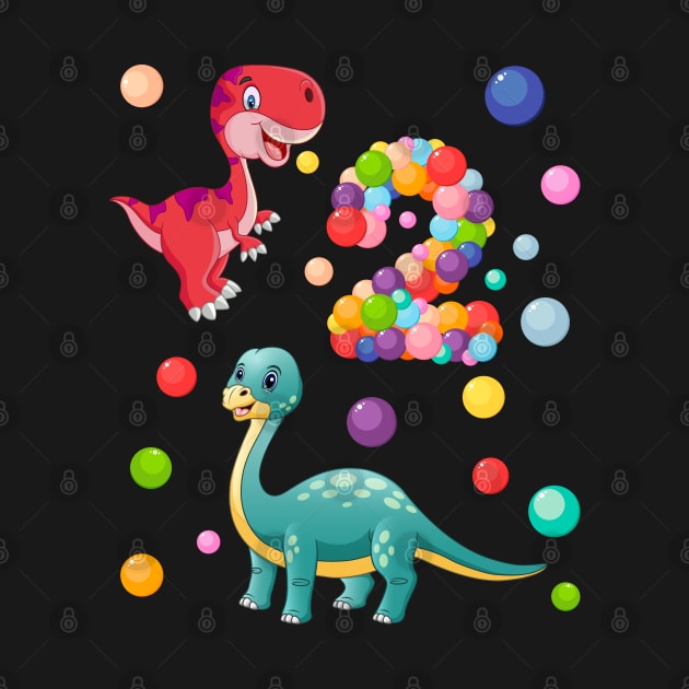 2nd Birthday Dinosaurs and bubbles by KrasiStaleva