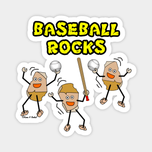 Baseball Rocks Magnet