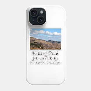 hiking path and mountains at Johnston's Ridge Phone Case