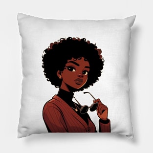 Cool black woman Pillow