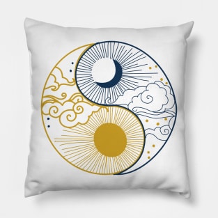 Yin And Yang Day And Night Collection Pillow