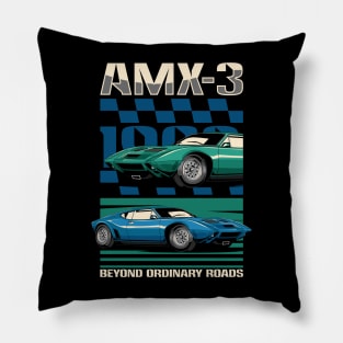 1969 AMC AMX/3 Racing Car Pillow