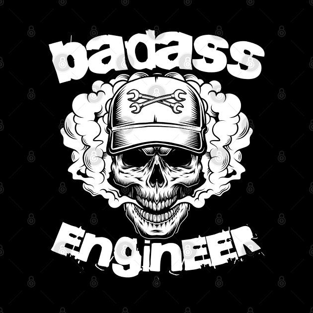 Badass Engineer Skull with Hat by NINE69