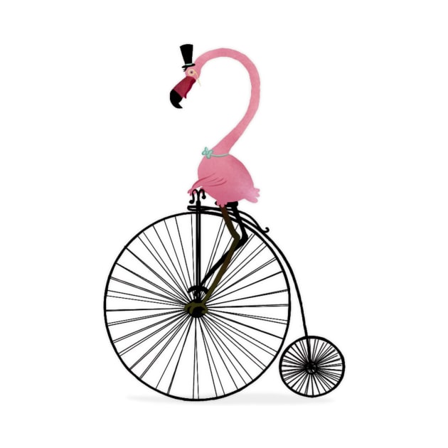 Penny Farthing Flamingo by Unihorse