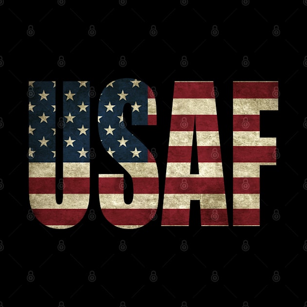 USAF US American Flag by Dirty Custard Designs 