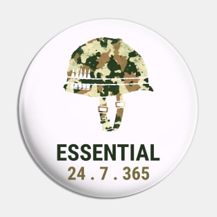 Essential 24.7.365 ( Camo Helmet ) Pin