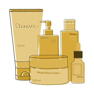 Skincare Essentials (Yellow Theme) T-Shirt