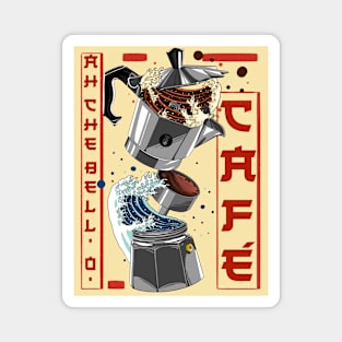 Coffee Moka Japanese Cartoon Style Magnet
