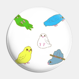 Lineolated Parakeets Sticker Pack Pin