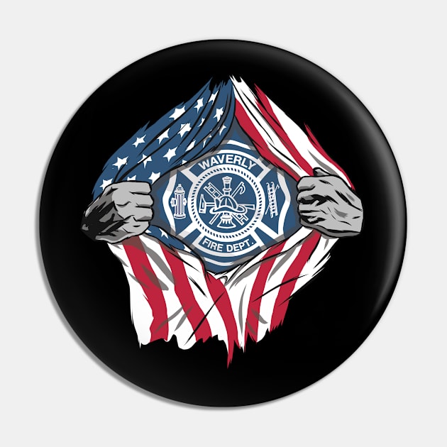 Firefighting hero Pin by Black Phoenix Designs