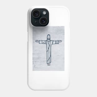 Jesus Christ with open arms illustration Phone Case