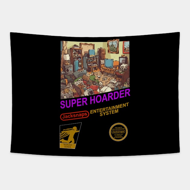 Super Hoarder, Classic 8-bit game Tapestry by Jacksnaps