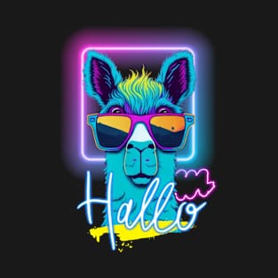 Neon LLama with Sunglasses Quote T-Shirt