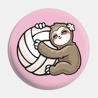 girls volleyball sloth lover Pin