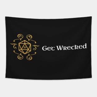 Get Wrecked Critical D20 Dice Tabletop RPG Gaming Tapestry