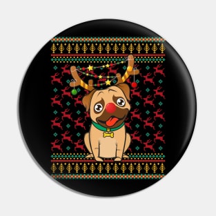 Not so Ugly Christmas Pug Xmas Pajama Pin