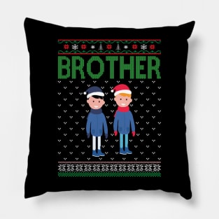 The brother ugly christmas sweater Pillow