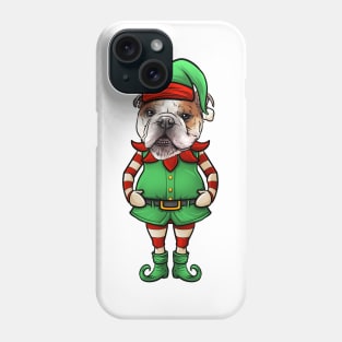 Bulldog Christmas Elf Phone Case