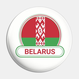 Belarus Country Badge - Belarus Flag Pin