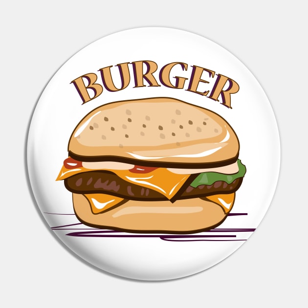 Burger Pin by dddesign