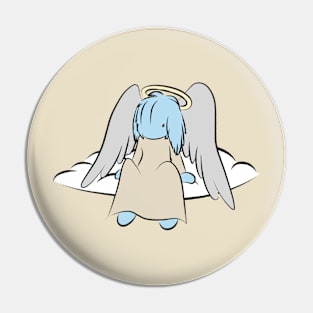 Angel sitting on cloud Pin