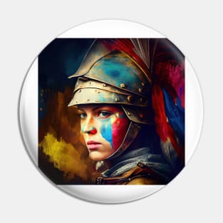 Powerful Medieval Warrior Woman #2 Pin