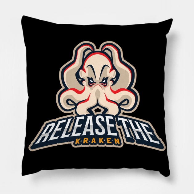Release The Kraken Gift - Giant Octopus Sea Monster Pillow by Grabitees