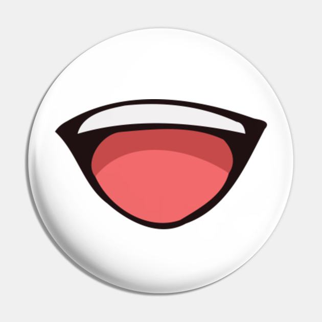 Smiling Anime Mouth Smile Pin Teepublic Lipstick shown with the lid removed. teepublic