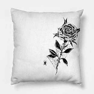 Spiderweb Rose Pillow