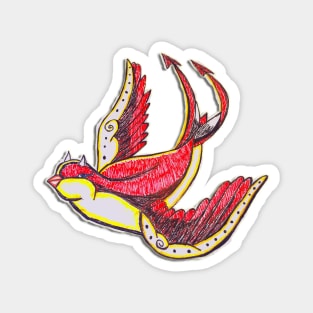 american trational style swallow devil Magnet