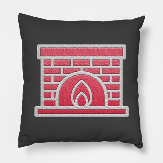 Cute Fireplace Pillow by aaallsmiles