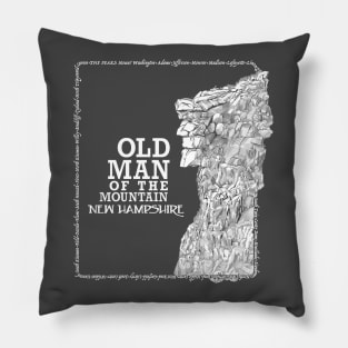 Old Man of the Mountain New Hampshire the Great Stone Face Pillow