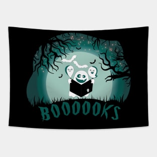 Ghost Book Reading books lover Halloween funny gifts Tapestry