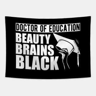 Doctor of education beauty brains black w Tapestry