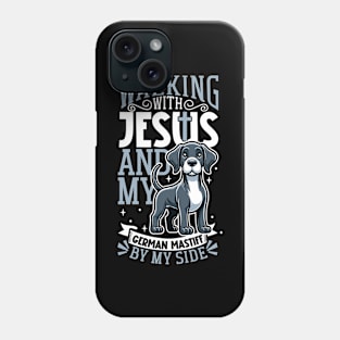 Jesus and dog - Great Dane Phone Case