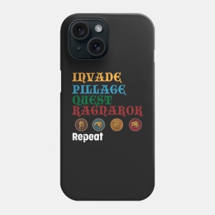 Blood Rage Invade, Pillage, Quest, Raganork, Repeat Board Game Graphic - Tabletop Gaming Phone Case