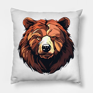 Grizzly Bear Animal Freedom World Wildlife Wonder Vector Graphic Pillow