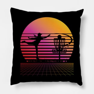 Retro Disc Golfs Vintage Flying Disc Sports Lovers Golfer Pillow