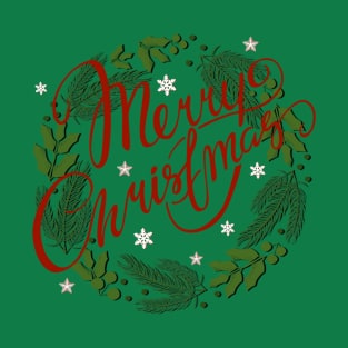 Merry Christmas Wreath T-Shirt