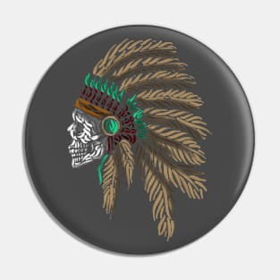 Native skull Pin