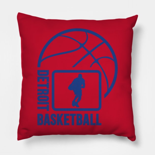 Detroit Basketball 01 Pillow by yasminkul