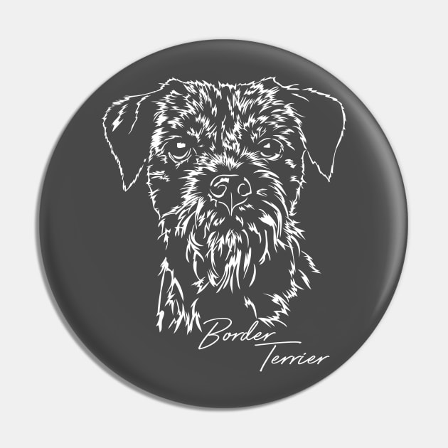 Border Terrier dog lover dog portrait Pin by wilsigns