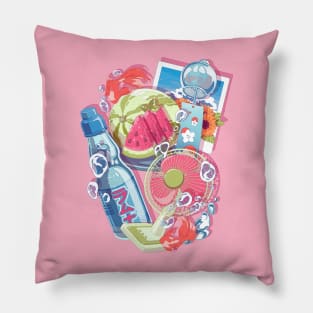 The cute set of the Japanese summer drinks and things Pillow