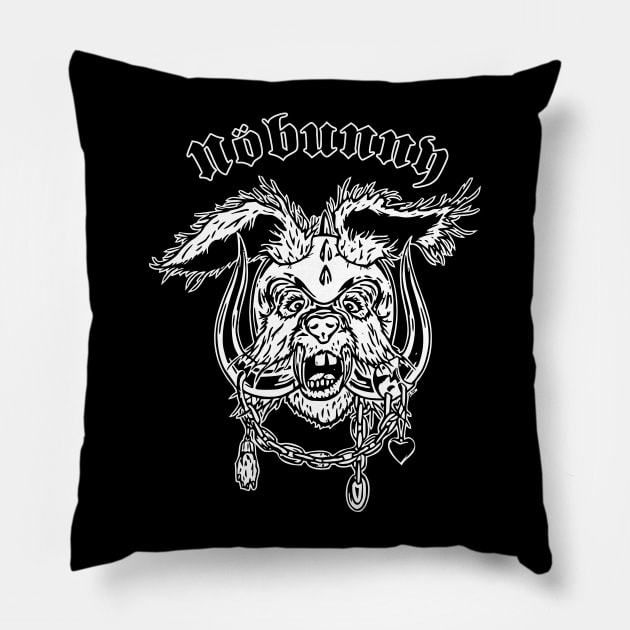 Nobunny Rock In Land Pillow by lrvarley