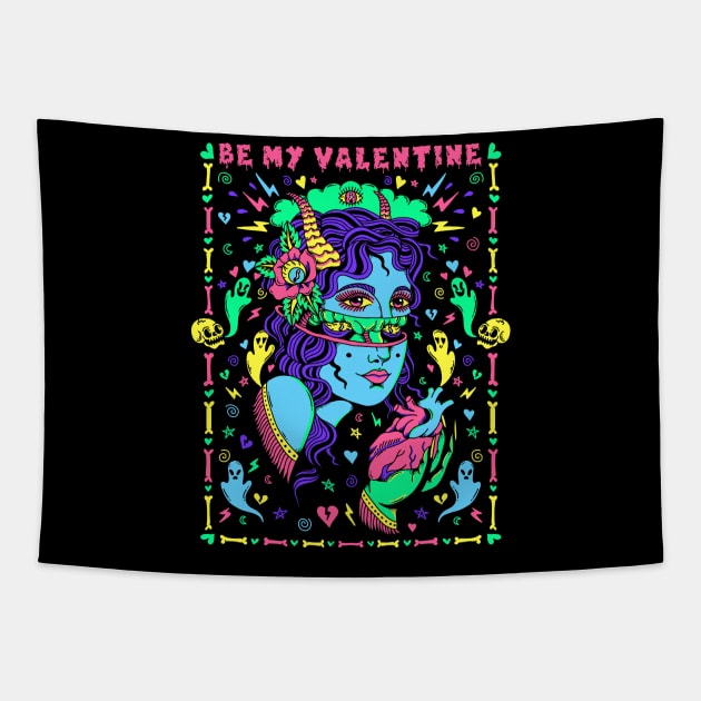 Be My Valentine Tapestry by ReclusiveCrafts