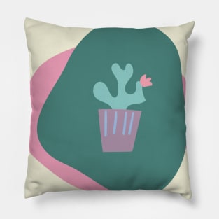 Cute little cartoon cactus. Pillow